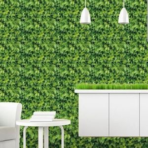 green leaf pattern wall contact paper sticker